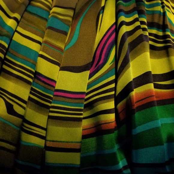 Elegant Multicolor Striped Prom Dress - Picture 8 of 9